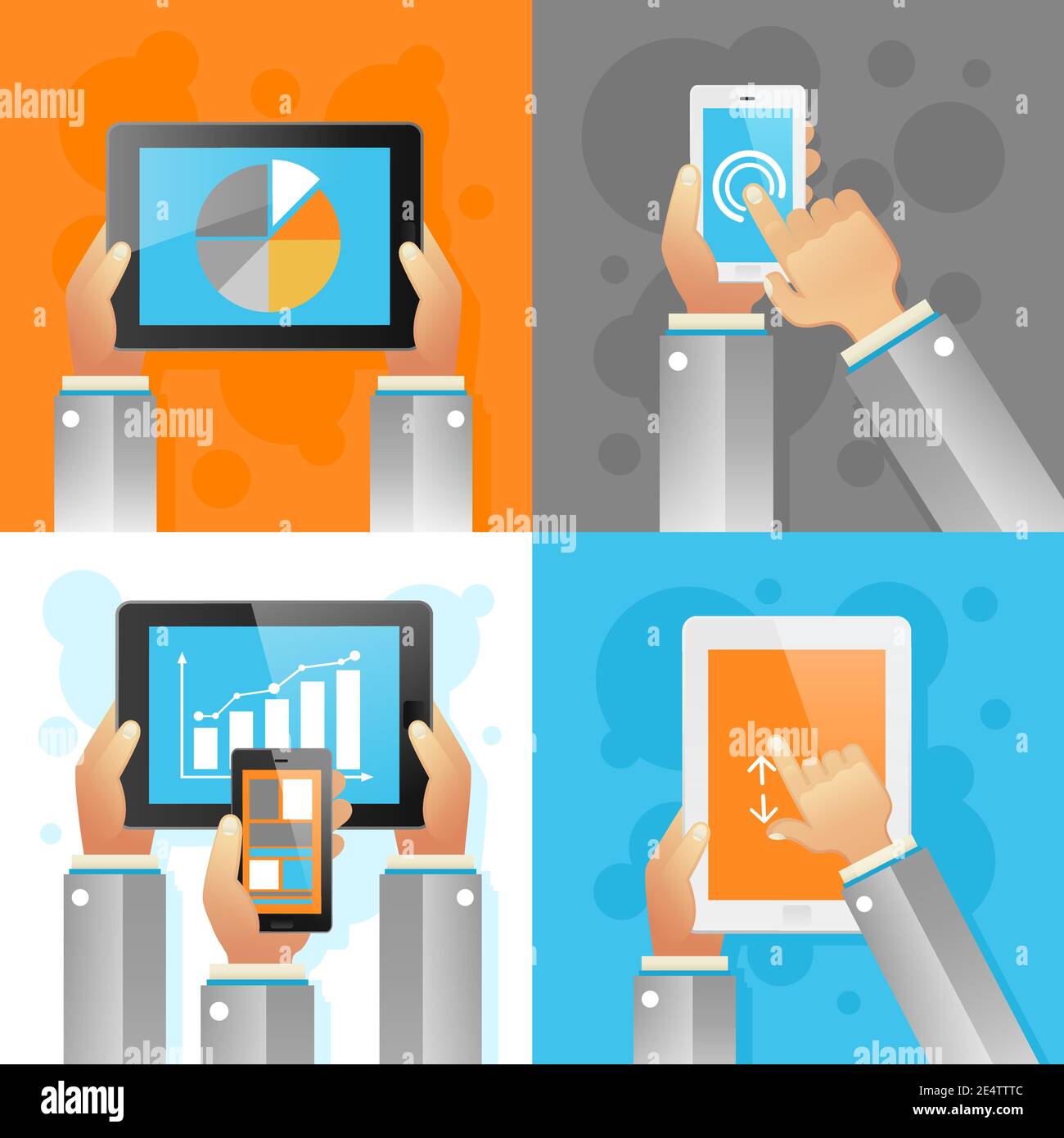 Android hand human touch Stock Vector Images - Alamy