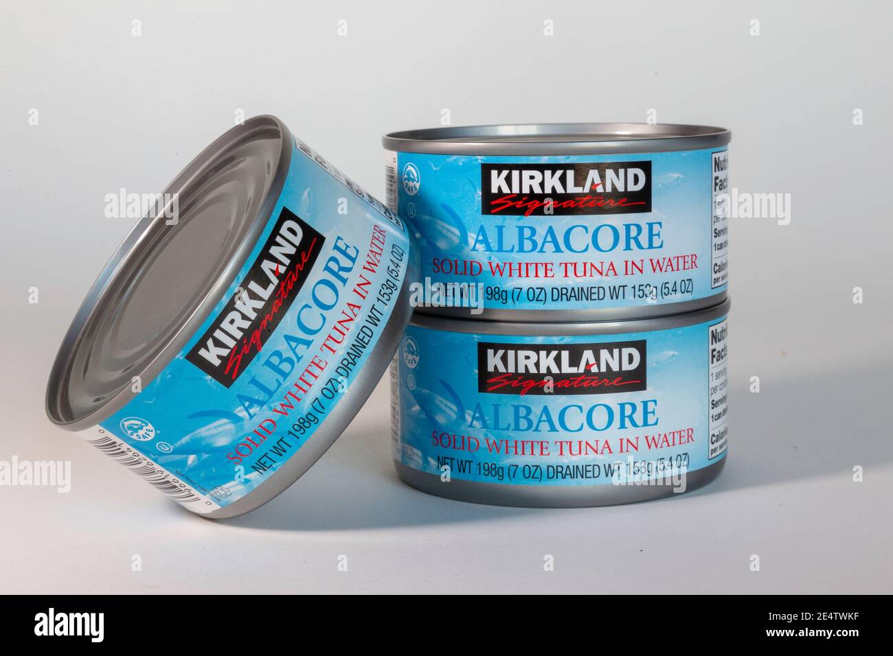 Kirkland brand Albacore Tuna, USA Stock Photo
