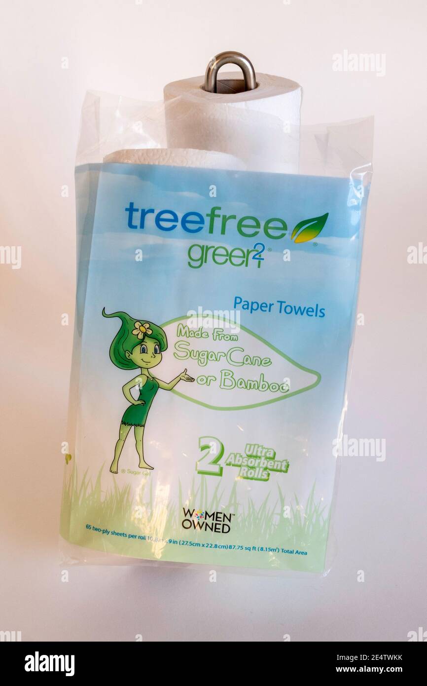 TreeFree paper towels are environmentally friendly, USA Stock Photo Alamy