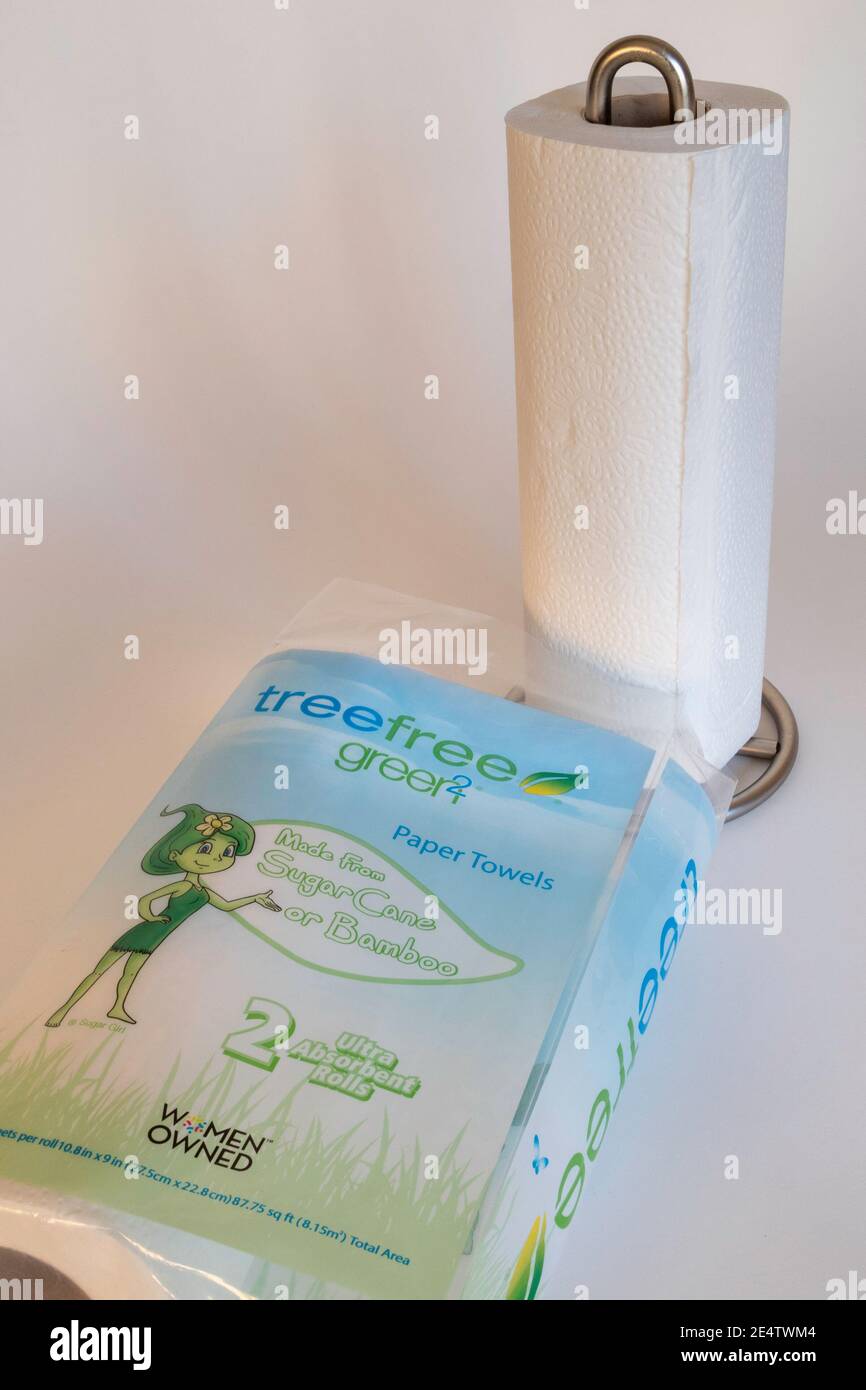 TreeFree paper towels are environmentally friendly, USA Stock Photo Alamy