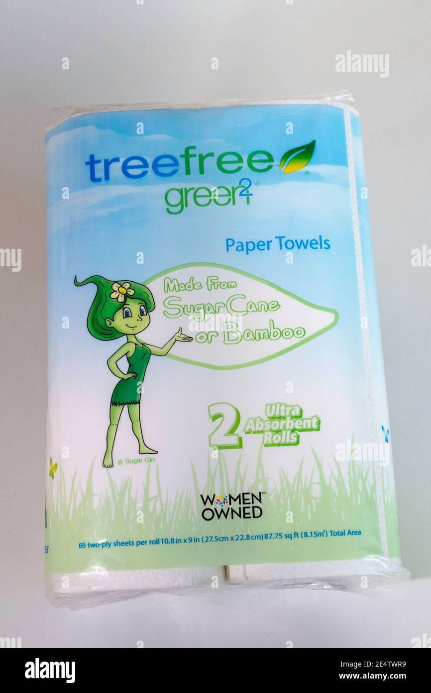 TreeFree paper towels are environmentally friendly, USA Stock Photo