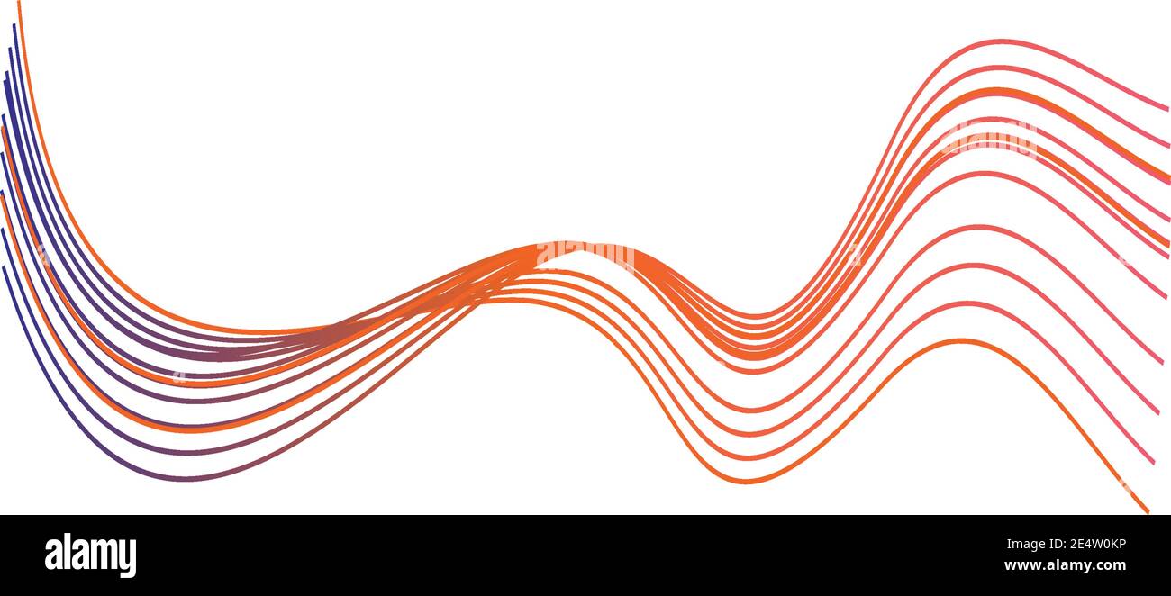Music wave icon logo design inspiration illustration template Stock Vector
