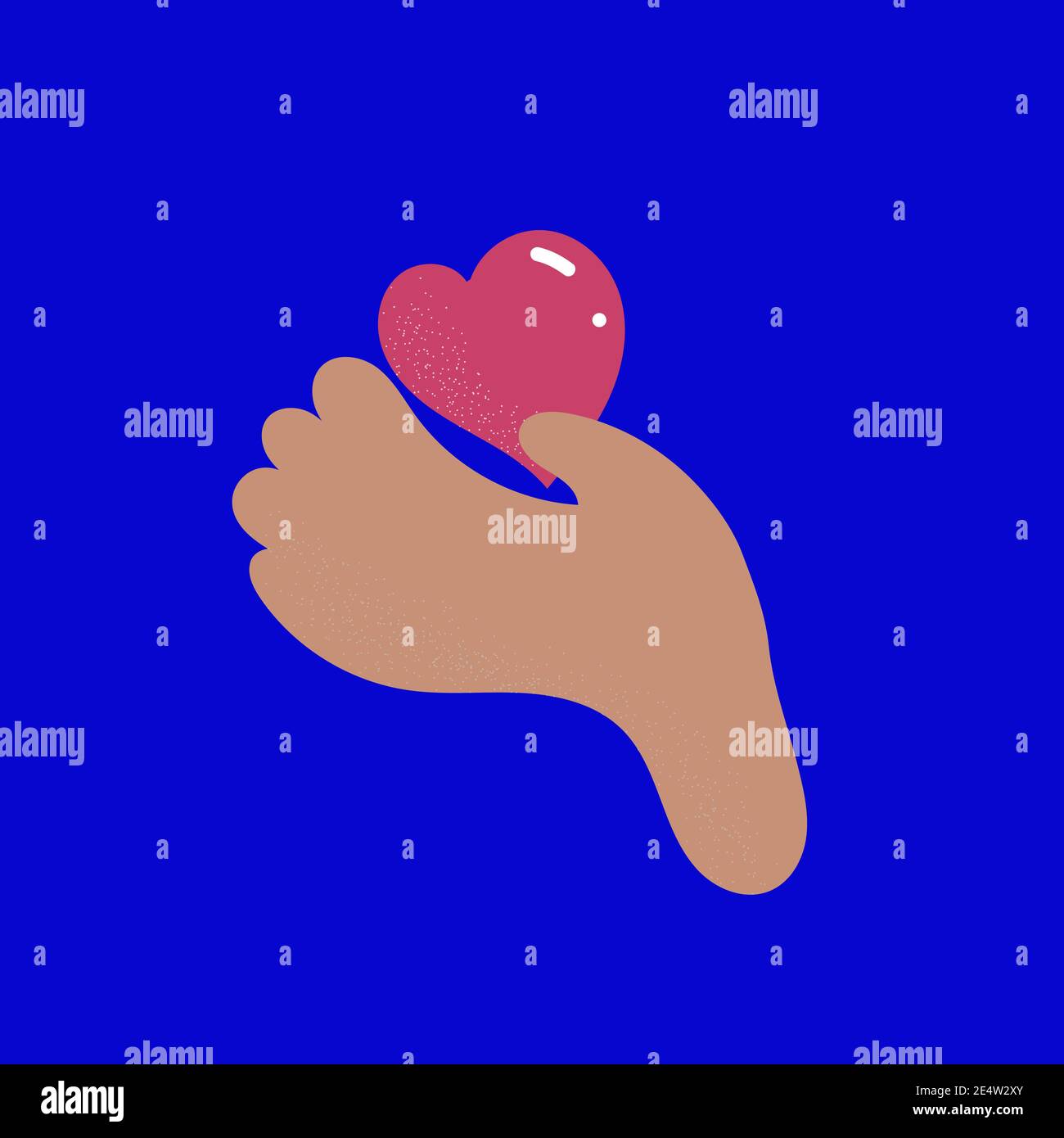 Heart in hand. Charity, donation symbol. Volunteer sign. Vector ...