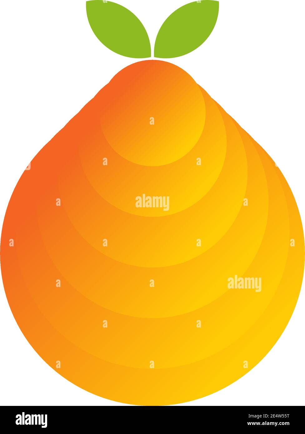 Orange fruit icon logo design vector template Stock Vector
