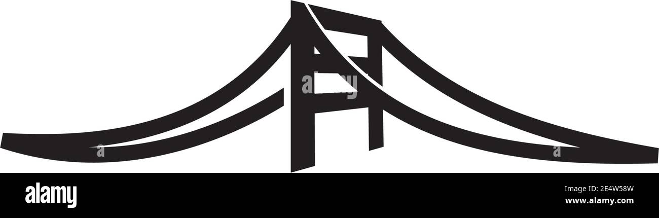 Bridge icon logo design inspiration vector illustration template Stock ...