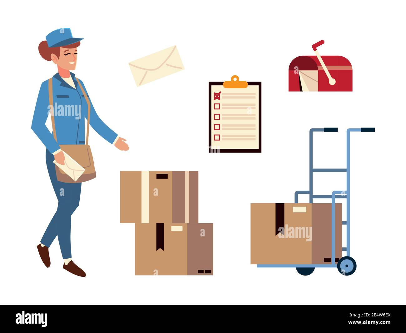 Red post office boxes Stock Vector Images - Alamy
