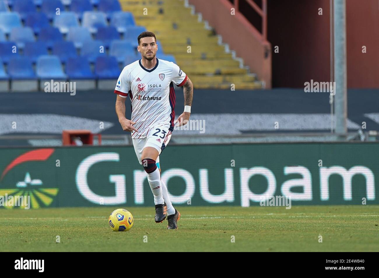 Lennart Czyborra (Genoa) , Gabriele Zappa (Cagliari) during Genoa