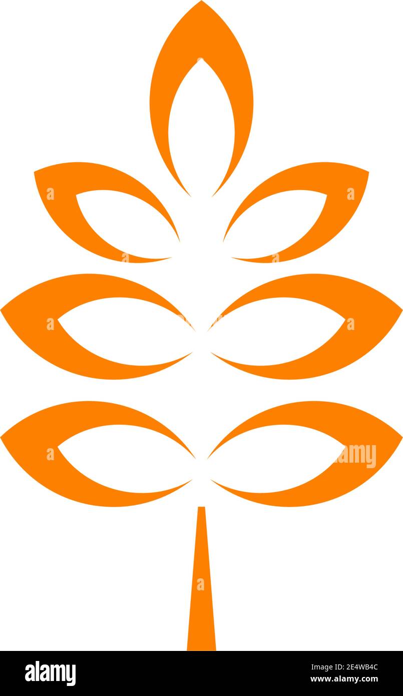 Wheat flour agriculture logo design inspiration vector template Stock