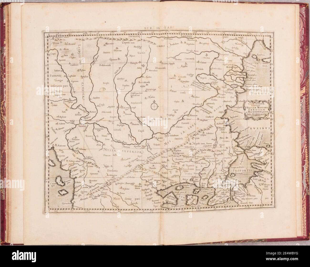 Mercator's Orbis Antiqui Tabulae Geographicae Secundum Cl. Ptolemaeum (1730) 32. Stock Photo