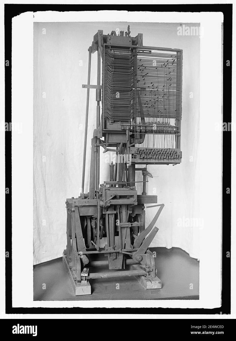 MERGENTHALER, OTTMAR, 2ND LINOTYPE MACHINE WITH BAND, INVENTED BY HIM; 3RD DESIGN HE INVENTED. AT SMITHSONIAN Stock Photo