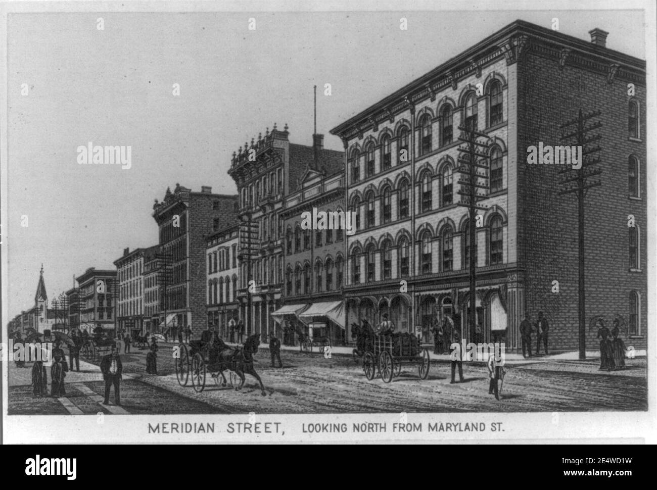 Meridian Street, looking north from Maryland St., Indianapolis, Indiana ...