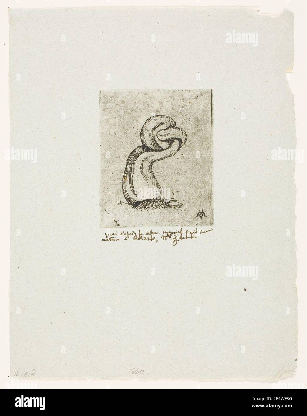 Meryon - The Sickly Cryptogam, 1927.4399. Stock Photo