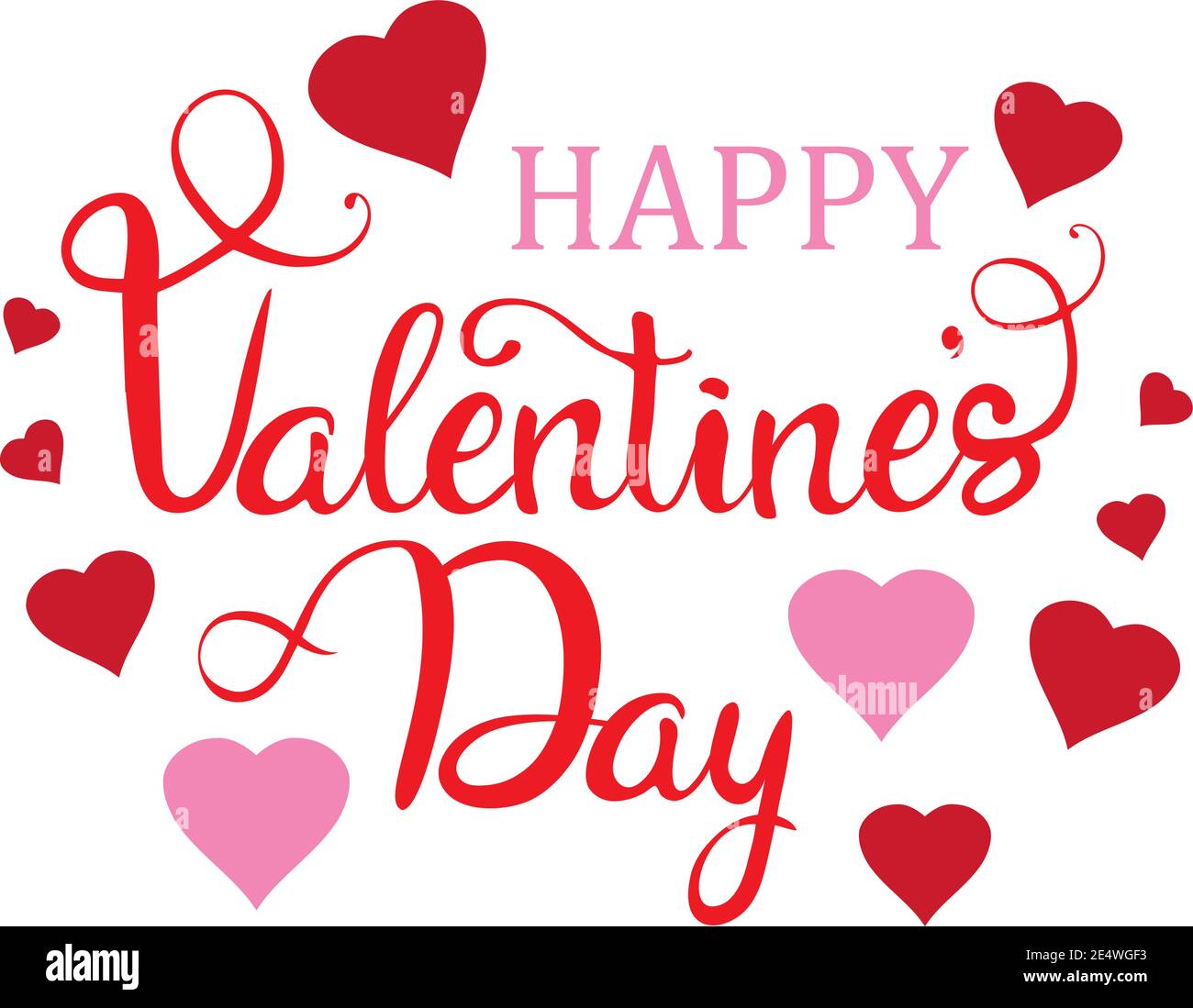 vector illustration of happy valentine's day card Stock Vector Image ...