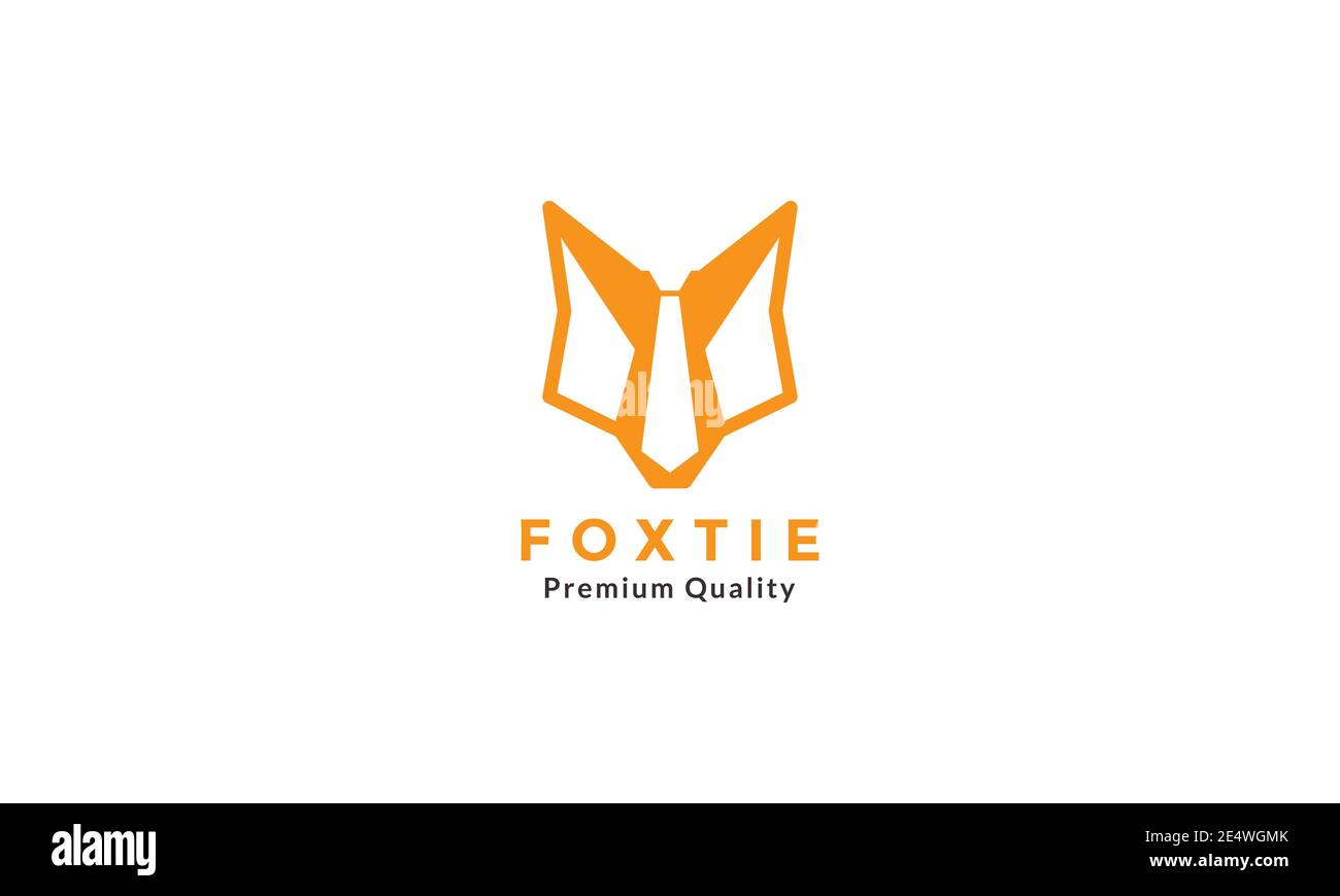 fox head with tie logo symbol icon vector graphic design Stock Vector