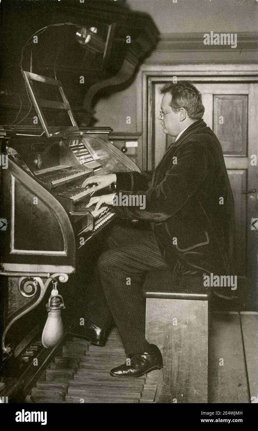 Max Reger Sauer Organ Leipzig Conservatory. Stock Photo