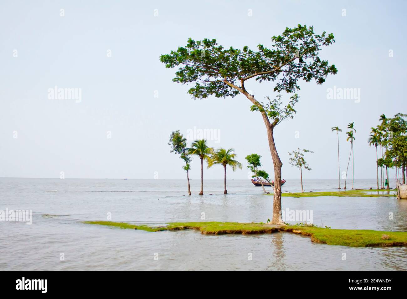 River erosion scenario of coastal belt bay of Bengal. Stock Photo