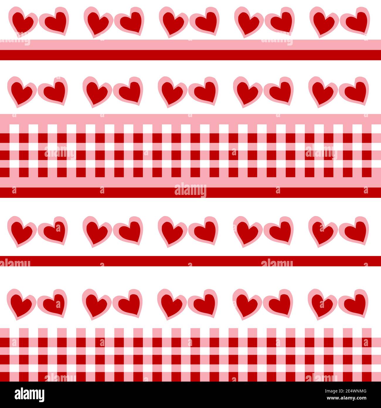 Seamless pattern with red doodle hearts Stock Vector Image & Art - Alamy
