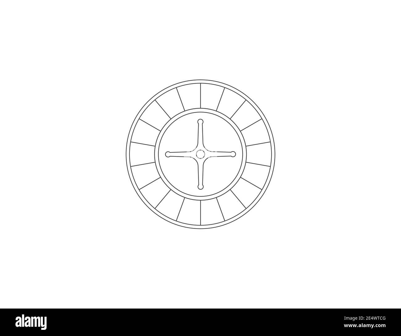 Casino, roulette, spin icon. Vector illustration, flat design. Stock Vector