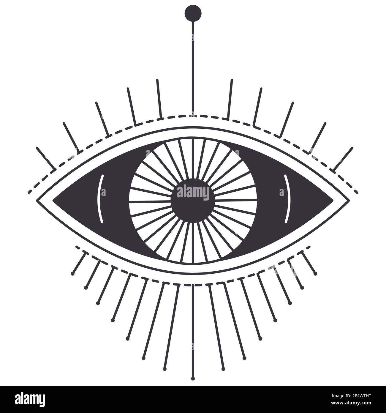 Witchcraft and magic sign, eye masonry symbol Stock Vector Image & Art ...