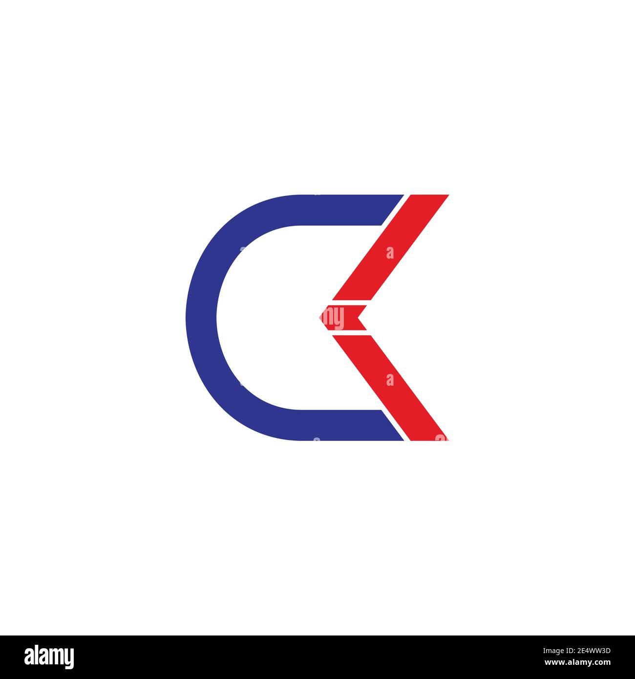 letter ck simple geometric motion arrow geometric line logo vector Stock Vector
