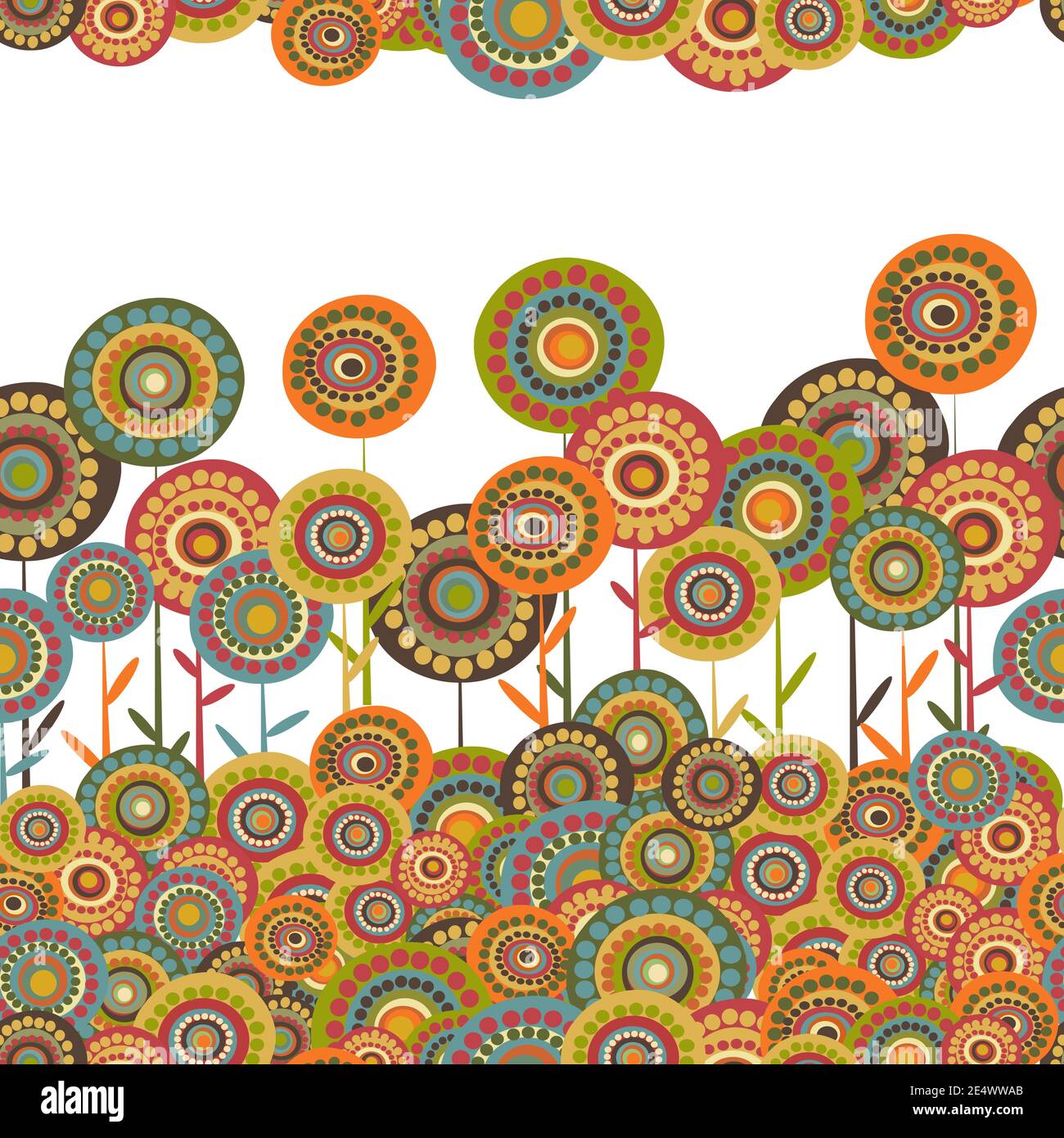 Abstract floral background with colored flowers Stock Vector Image ...