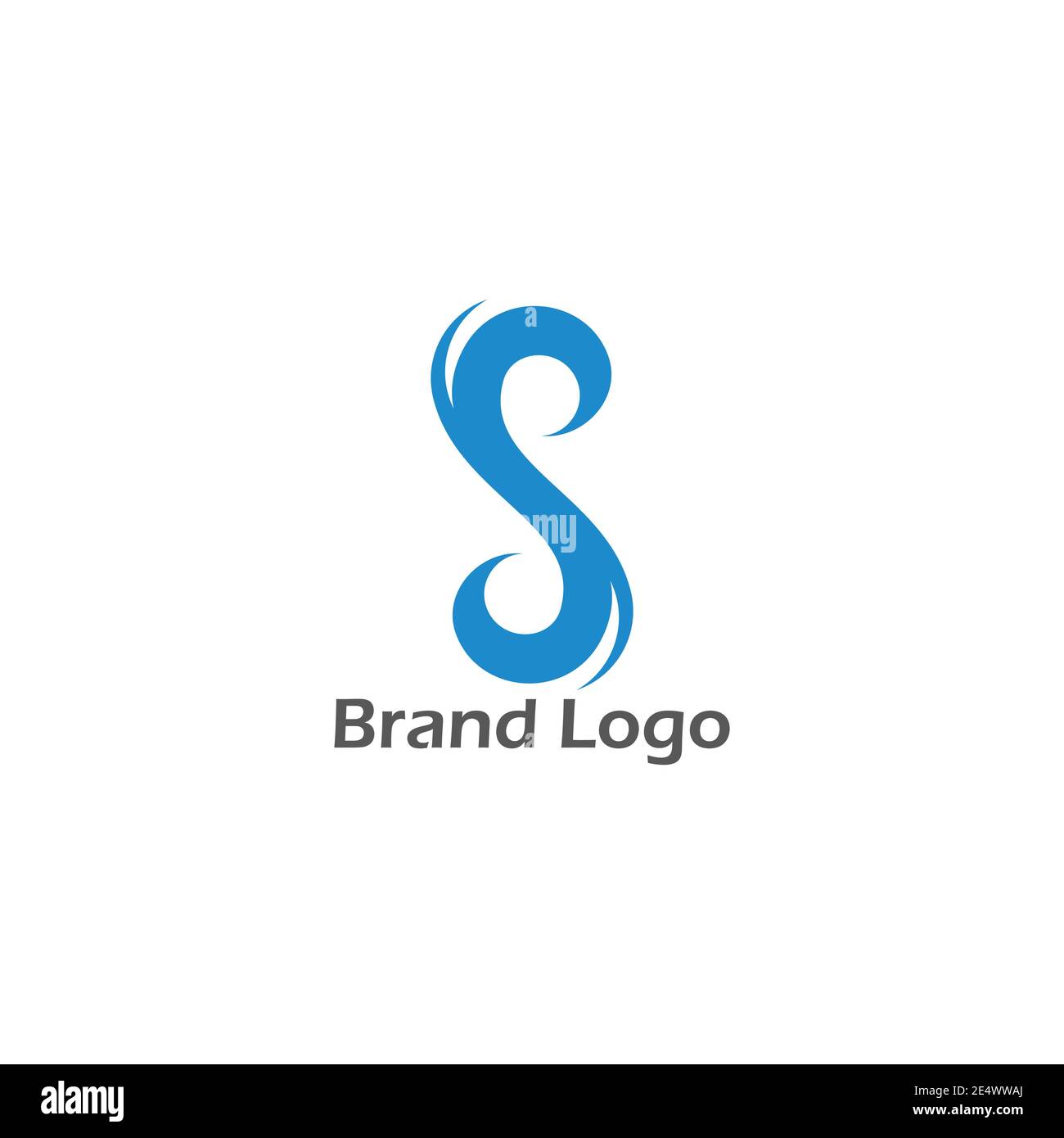 letter s simple abstract curves infinity design geometric logo vector Stock Vector