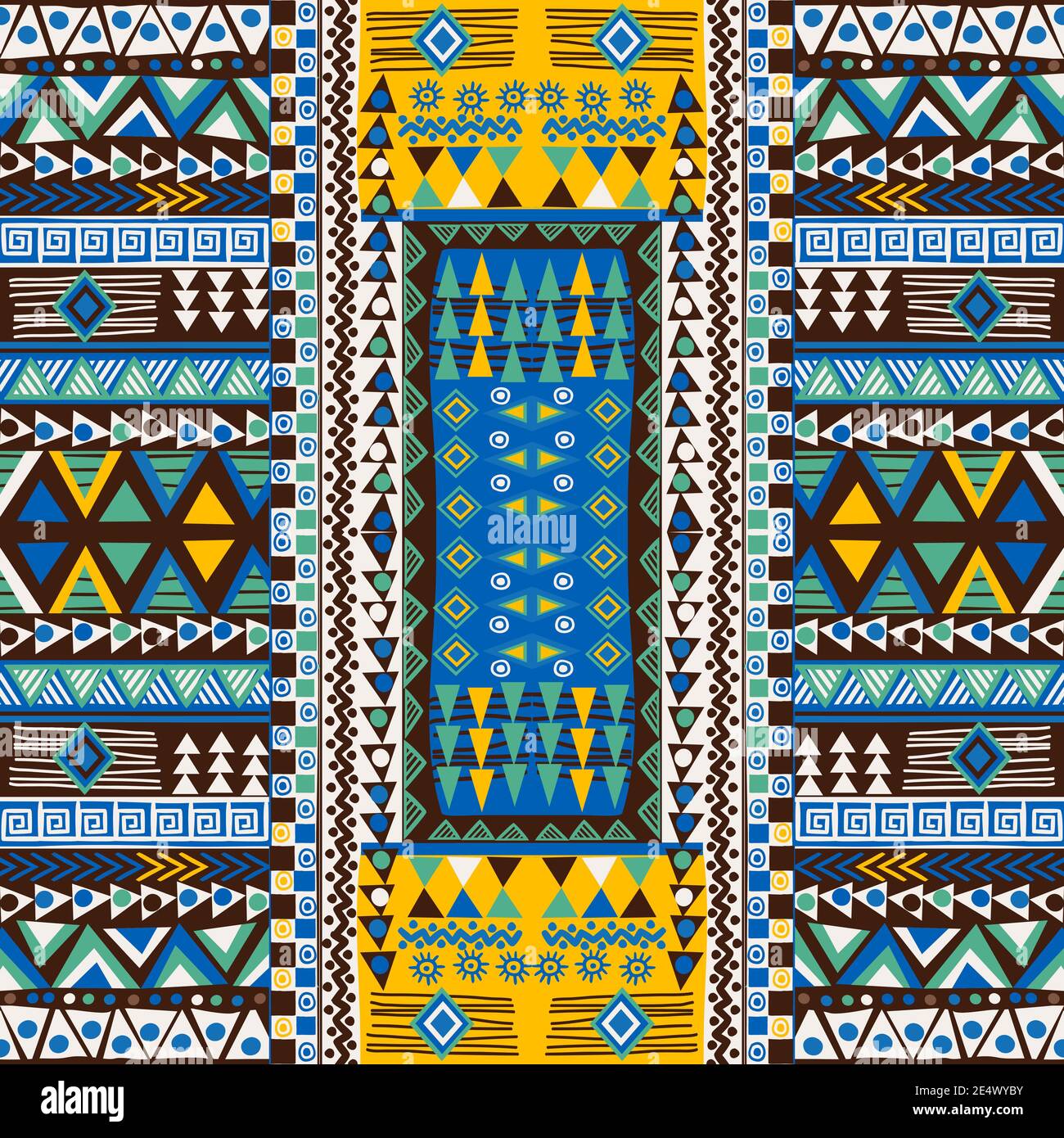 Doodle african pattern with geometric motifs Stock Vector Image & Art