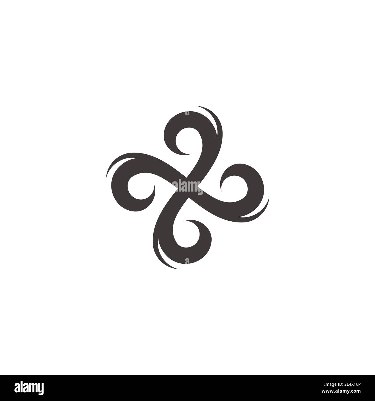 swirl wavy circle geometric motion object symbol logo vector Stock Vector