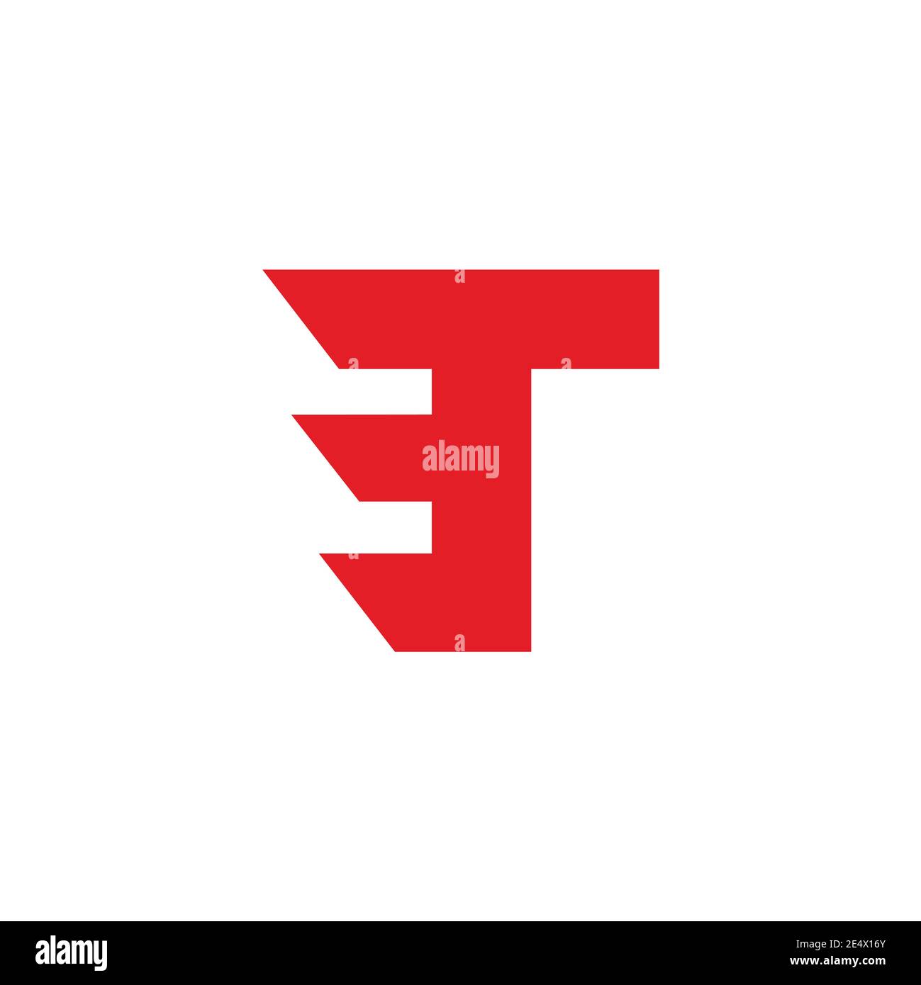 letter t abstract fast motion geometric logo vector Stock Vector