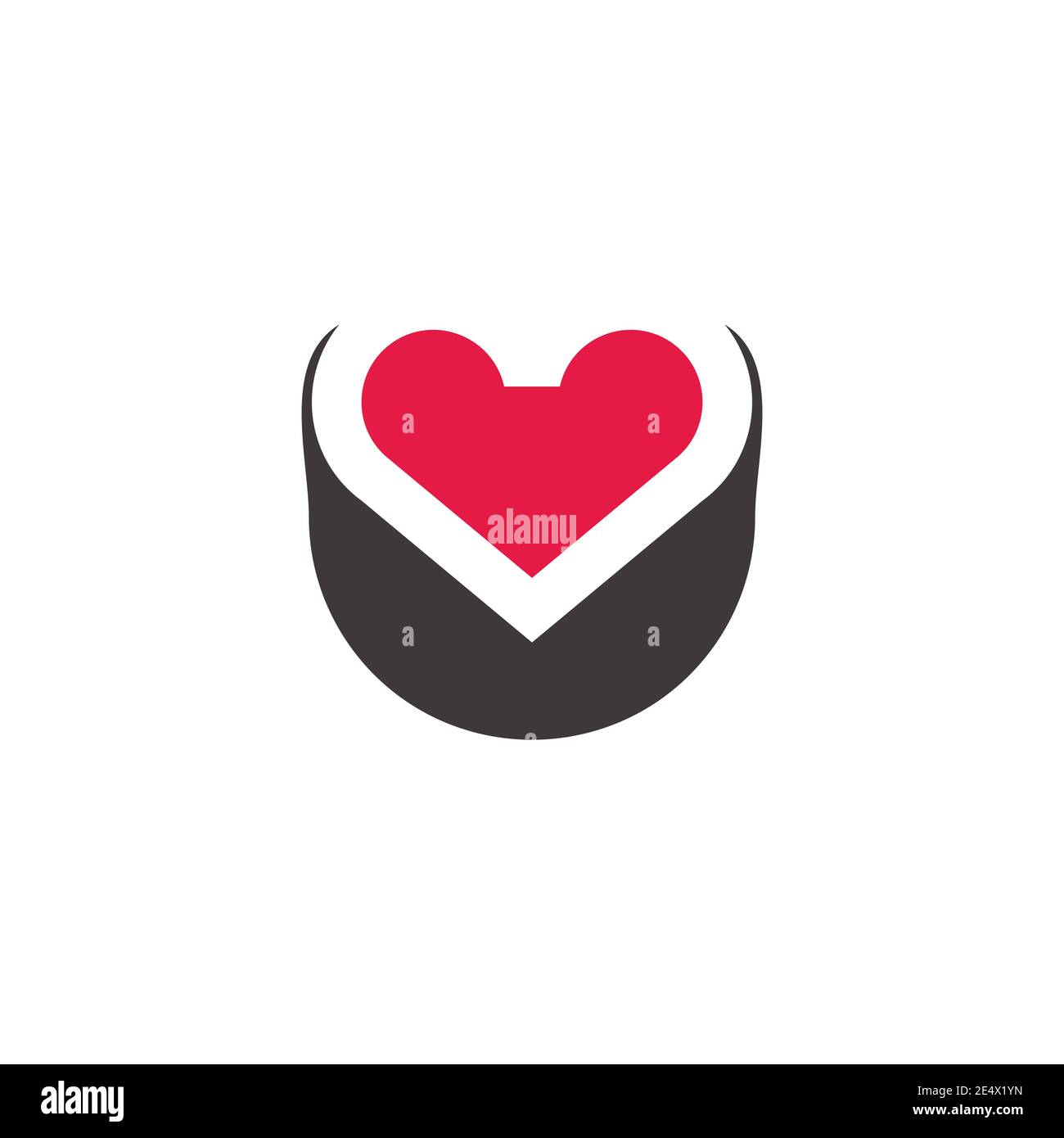 love cake abstract geometric design symbol vector Stock Vector