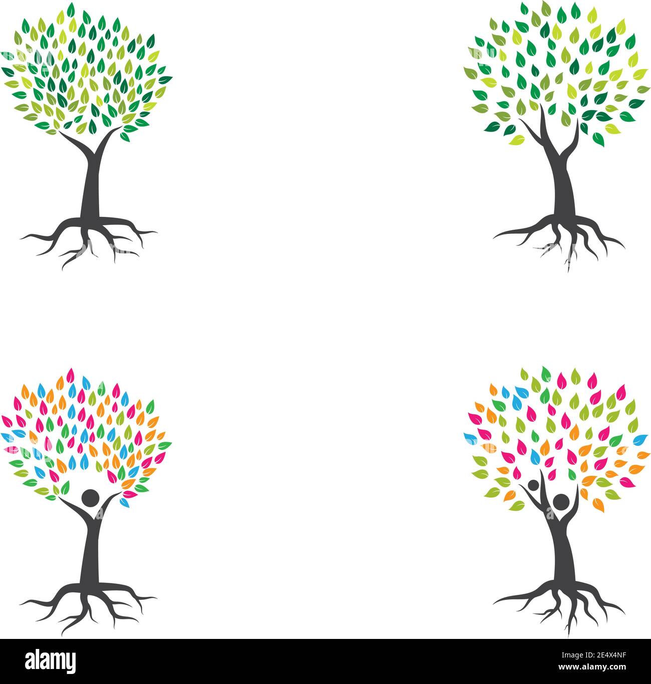 Tree icon logo template vector illustration Stock Vector Image & Art ...