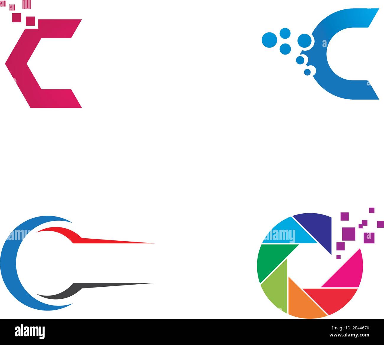 C Letter Pixel art design Logo Template Stock Vector Image & Art - Alamy