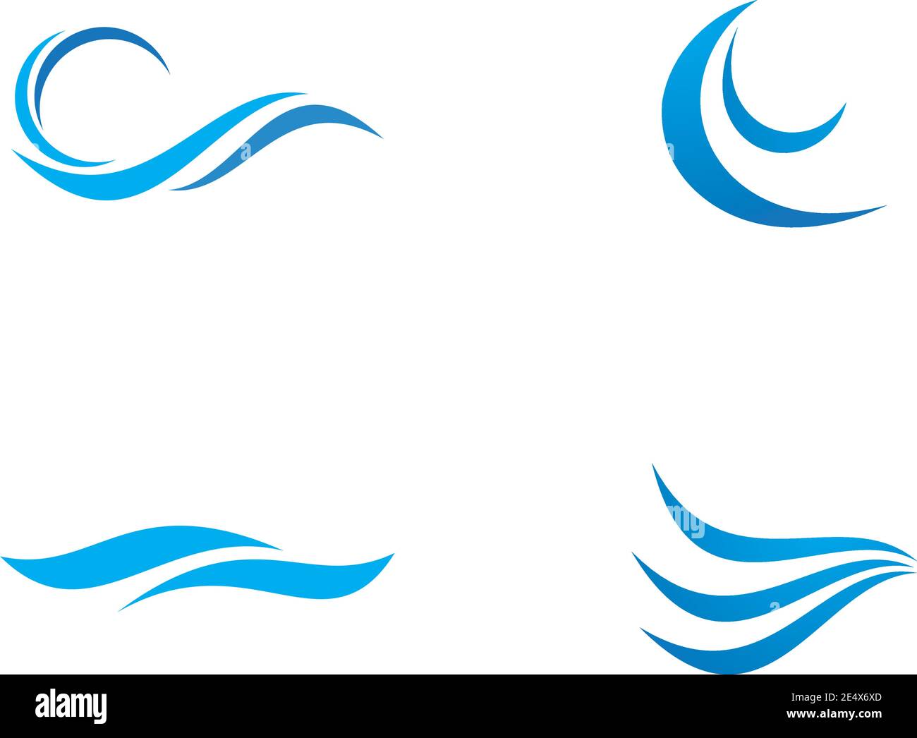 Water Wave symbol and icon Logo Template vector Stock Vector Image ...
