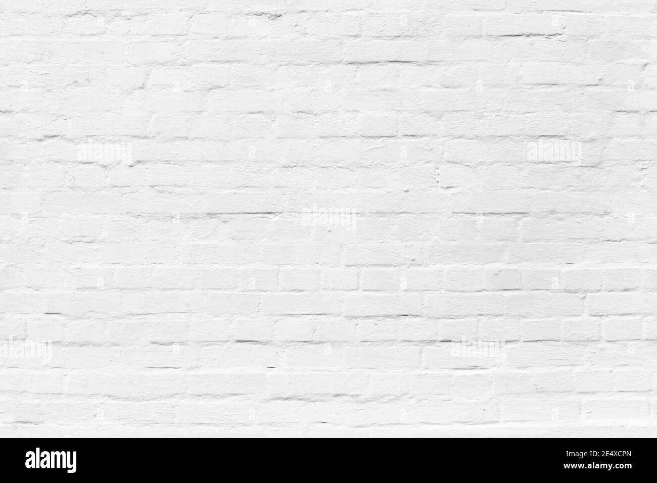 Brick wall with white plastering, seamless background photo texture Stock Photo
