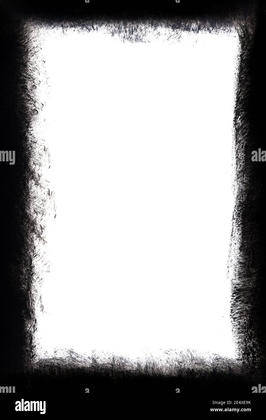 Black and white grunge border Stock Photo