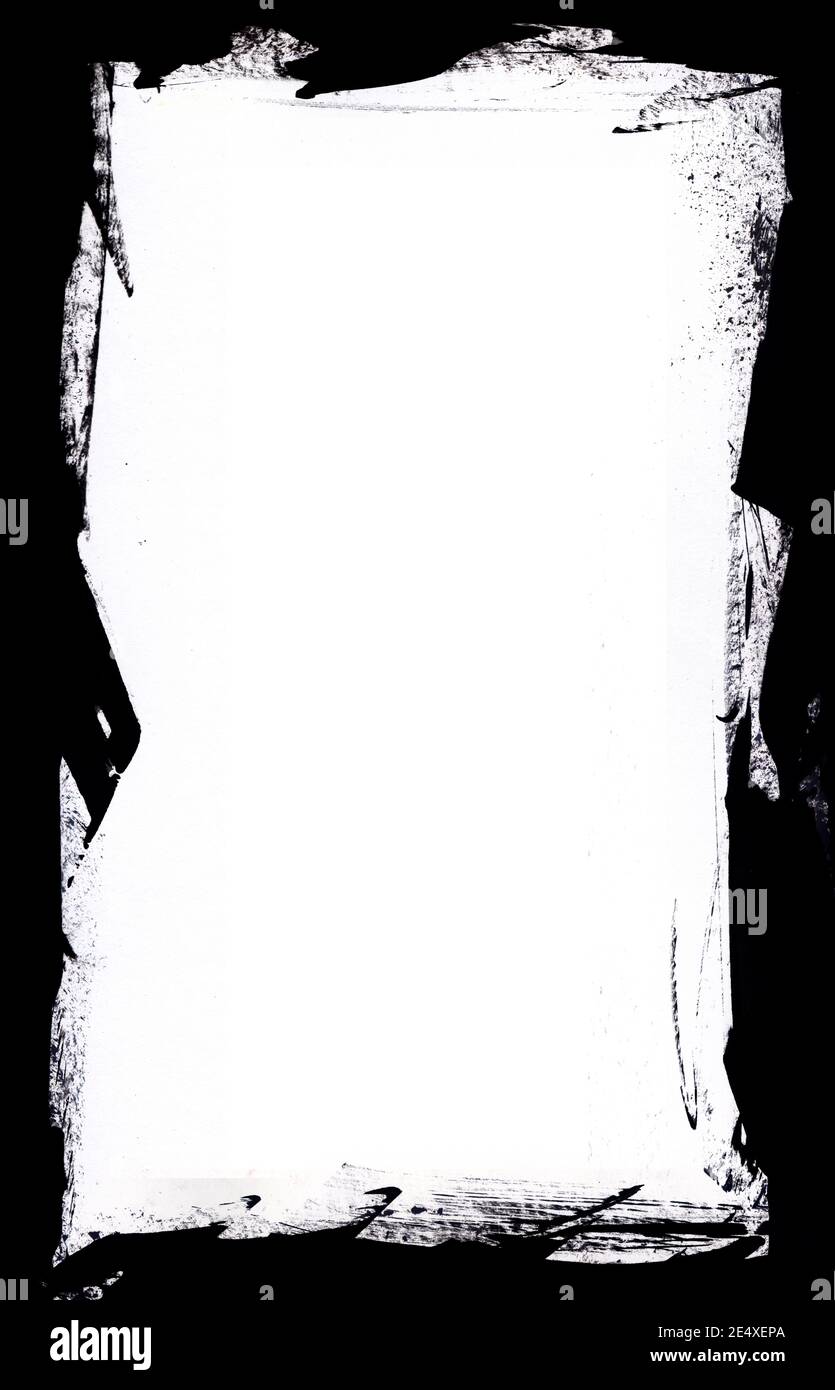 Black and white grunge border Stock Photo