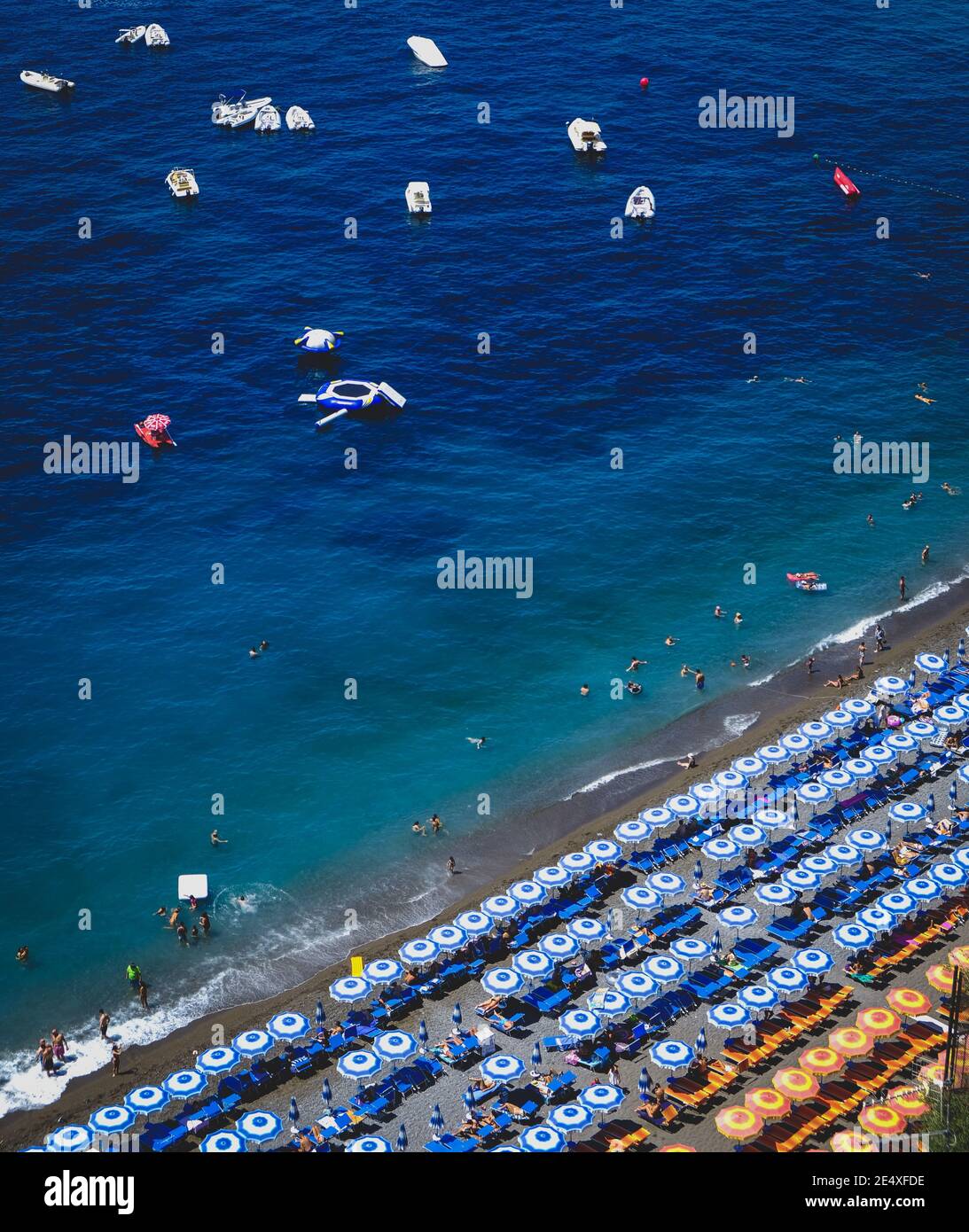 The colors of Summer on full display on the Amalfi Coast Stock Photo ...