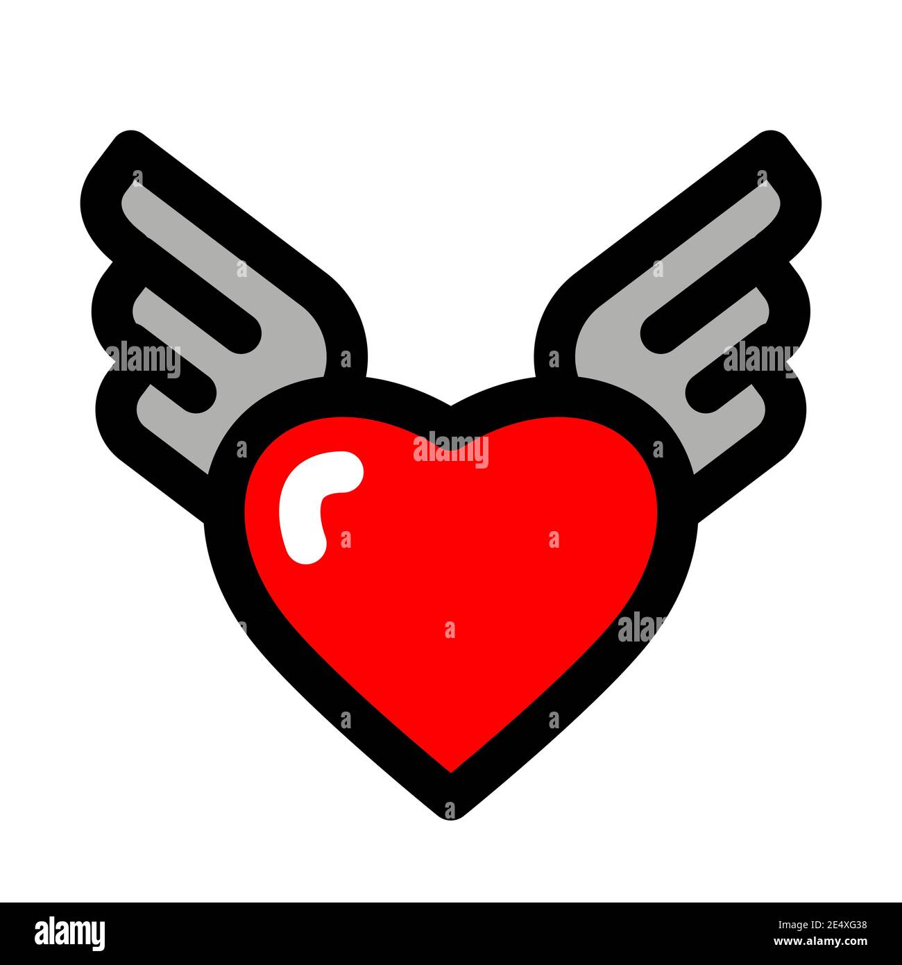 illustration of the loving heart icon and sign Stock Vector Image & Art
