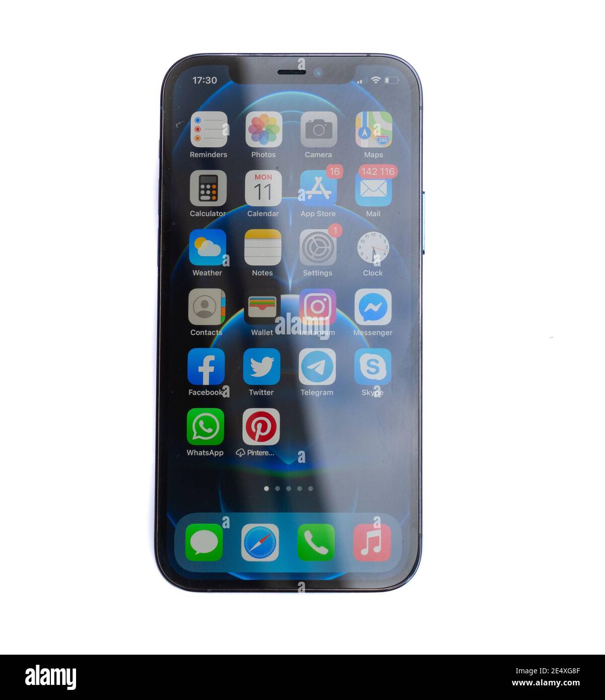 Iphone 12 pro on white background Stock Photo - Alamy