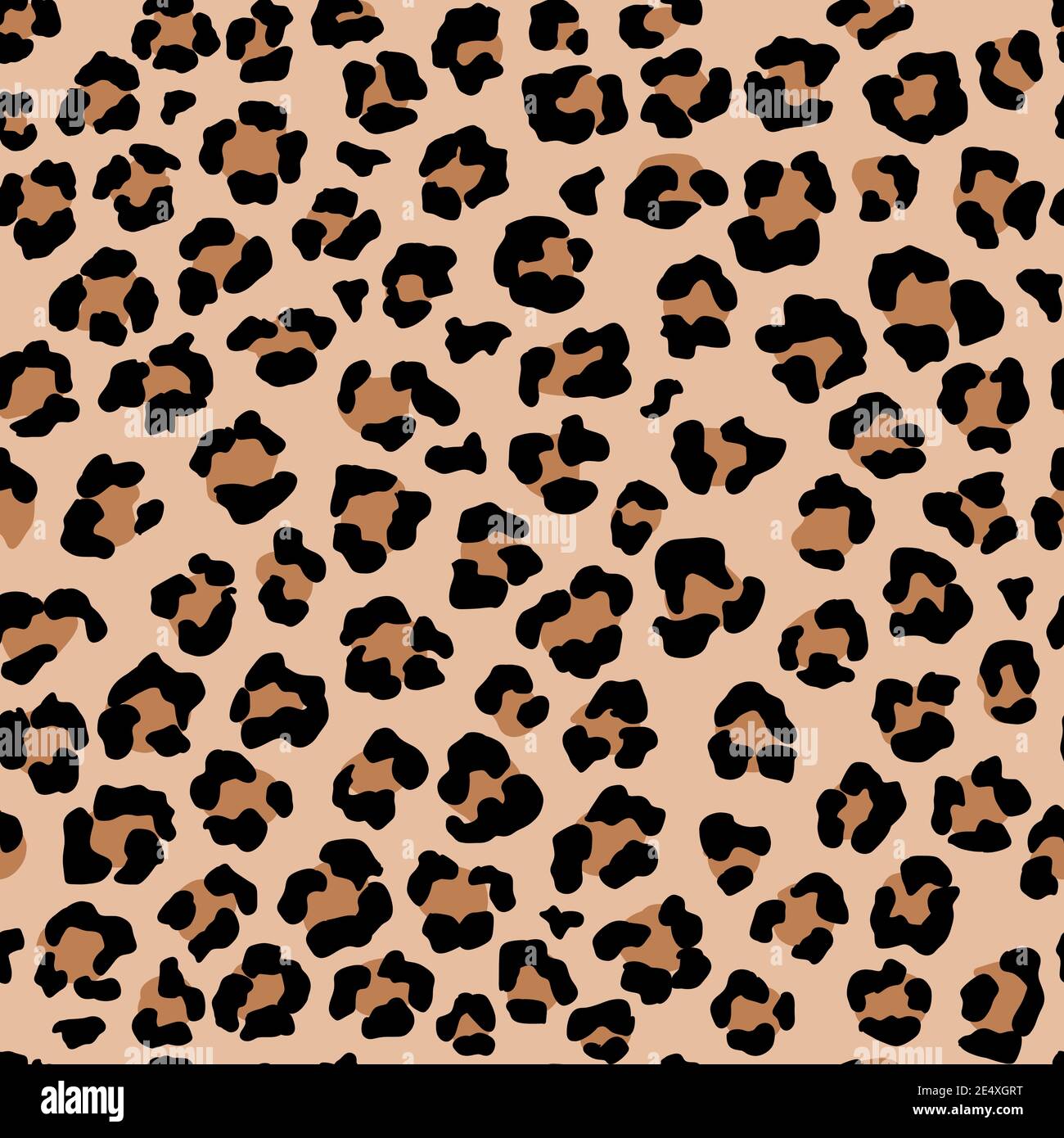Leopard seamless pattern. Wild animal print. Vector african camouflage skin illusration Stock Vector
