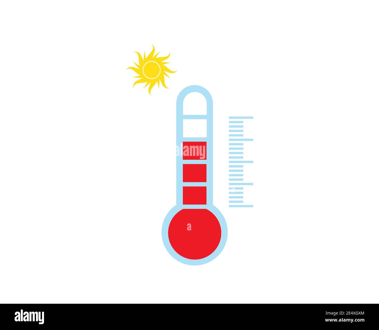 Thermometer Icon on a white back Stock Vector