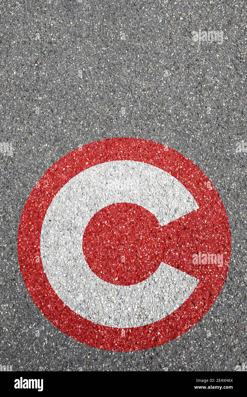 Congestion charge London city toll road street town pay paying clean air portrait format sign zone concept Stock Photo