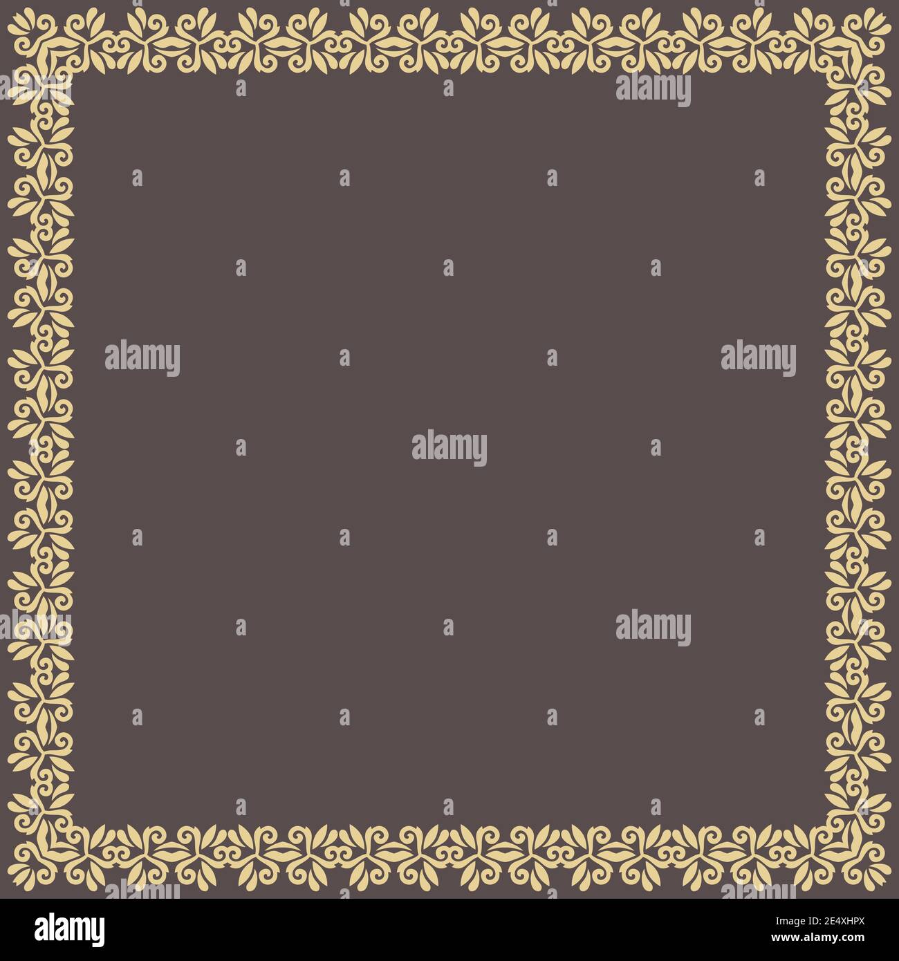 Floral Vector Fine Frame Stock Vector