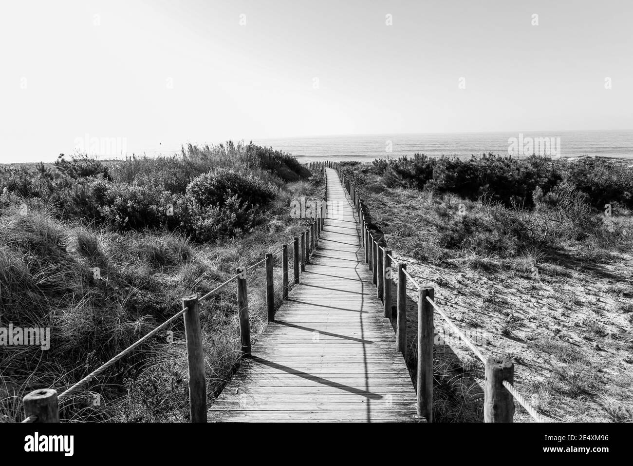 Sky over sand dunes Black and White Stock Photos & Images - Alamy