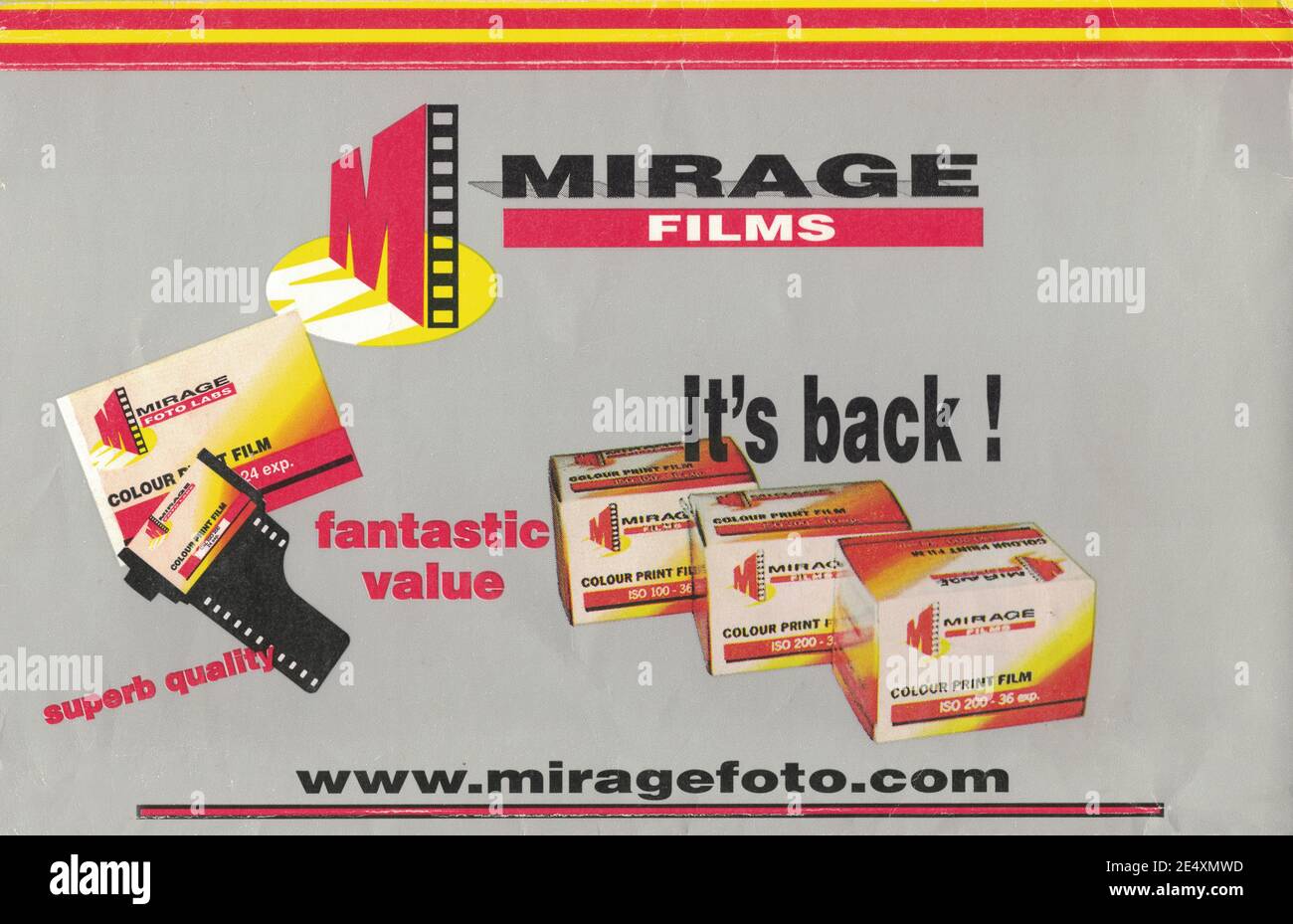 Mirage Film Processing Wallet Stock Photo