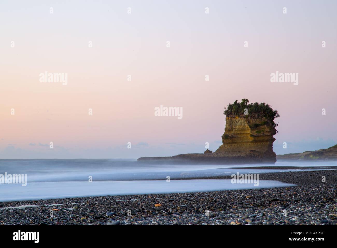 Punakaiki Beach in New Zealand Stock Photo