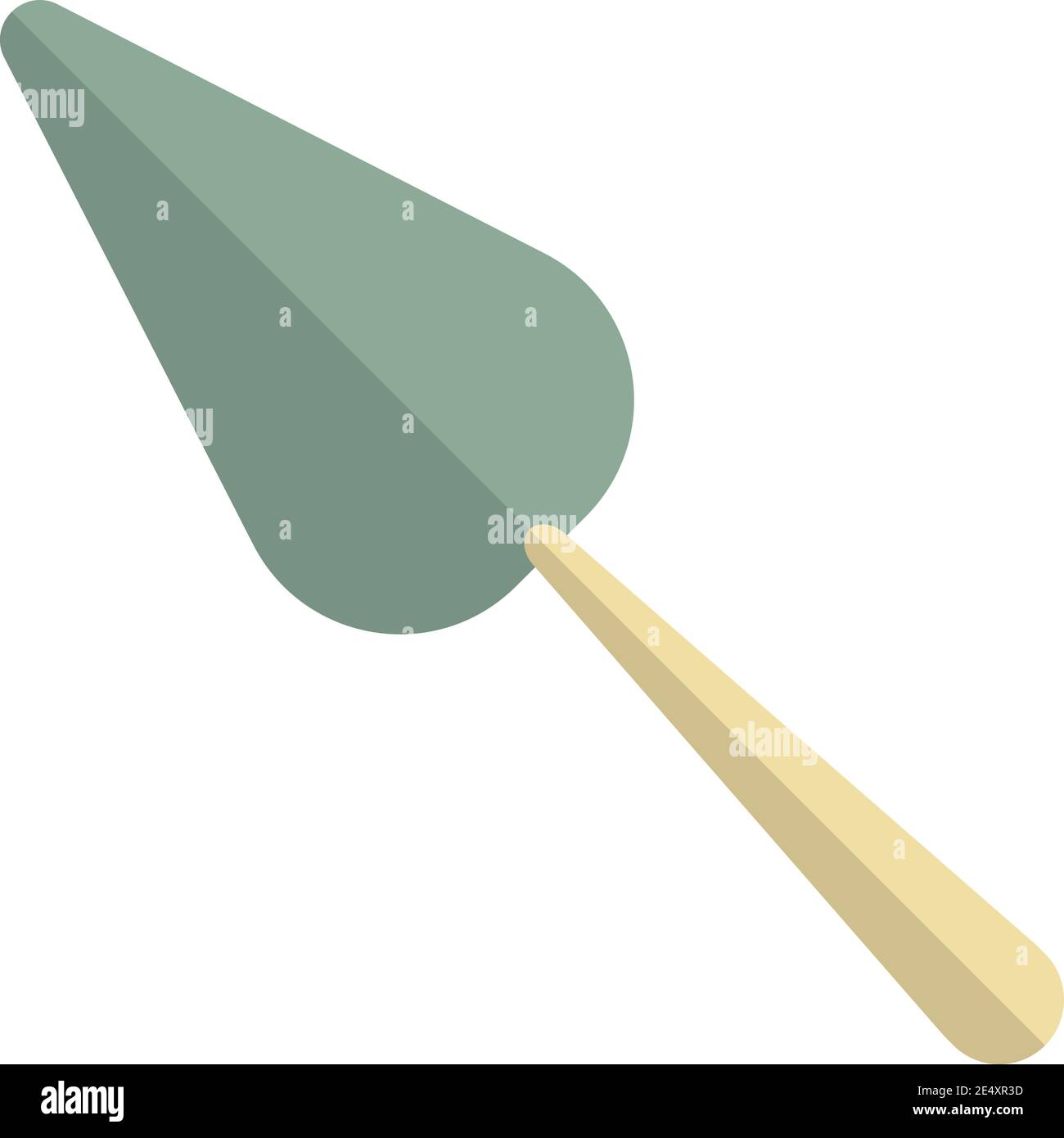 Kitchen spatula, cake server icon, flat vector isolated illustration. Kitchen utensils. Stock Vector