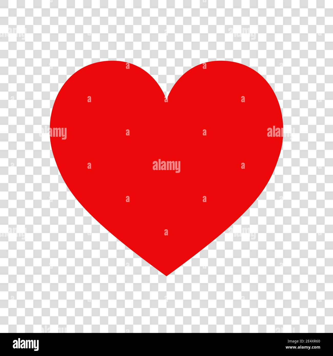 Red heart flat vector icon on transparent background. Heart sign, heart ...