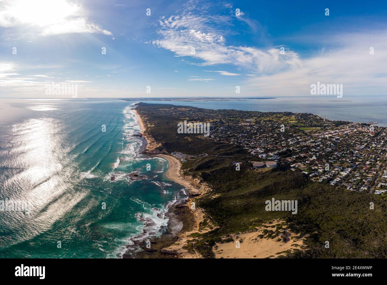 Aerial View of Point Nepean Australia Stock Photo Alamy