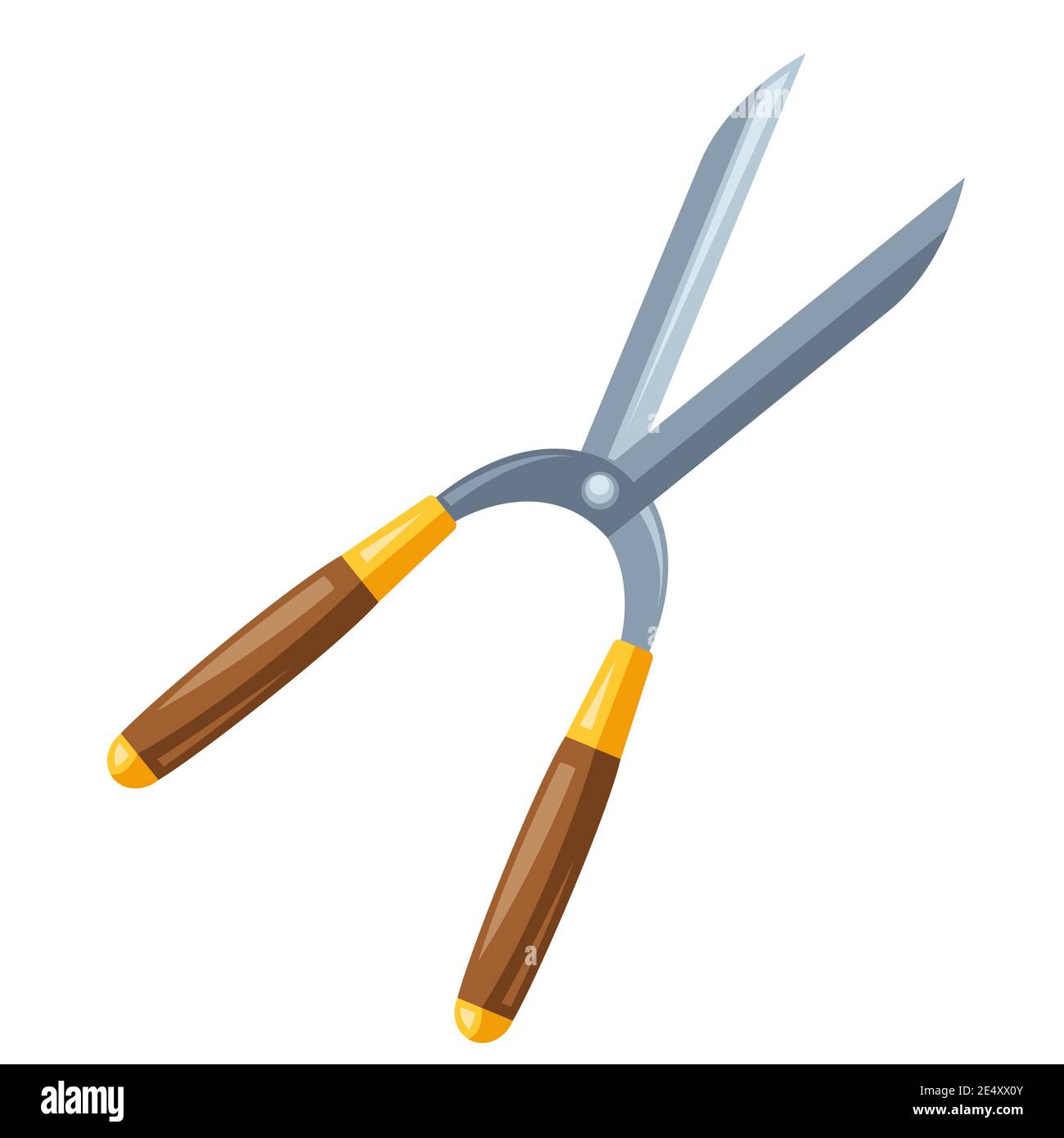 Illustration of garden secateurs. Stock Vector